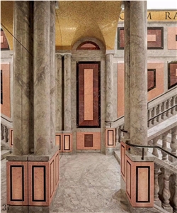 Fior Di Pesco Carnico Grey Marble Column Pillars