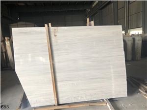 France Crystal Wood White Wooden Vein Marble Slab