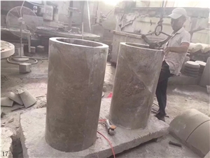 Galala a Beige Marble Column Pillars Pedestal