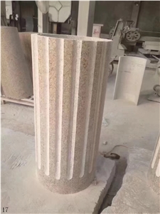 Galala a Beige Marble Column Pillars Pedestal