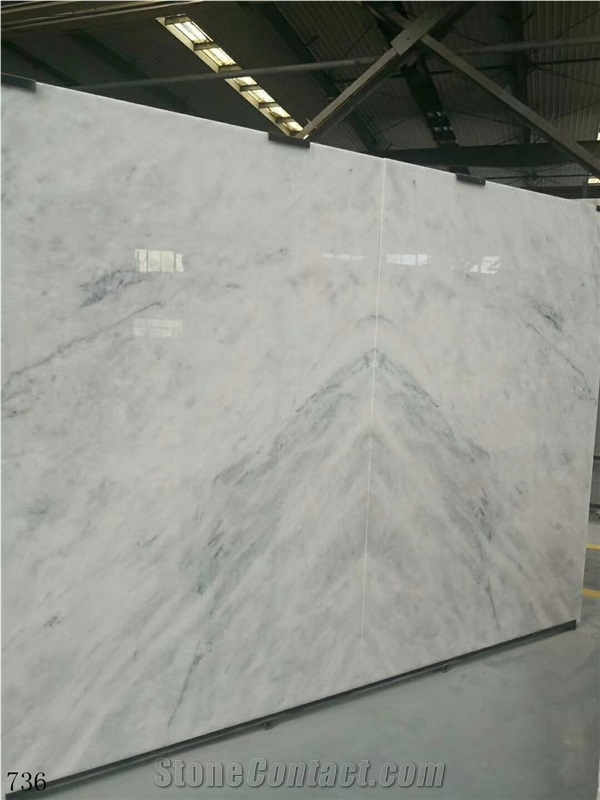 Gentleman White Marble Grey Green Vein Stone Slab