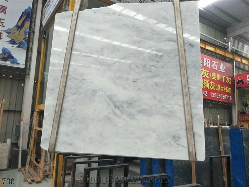 Gentleman White Marble Grey Green Vein Stone Slab