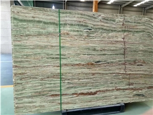 Green Jade Striated Wooden Onyx Wall Decoration