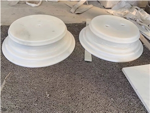 Guangxi White Marble Stone Column Capital Pilaster