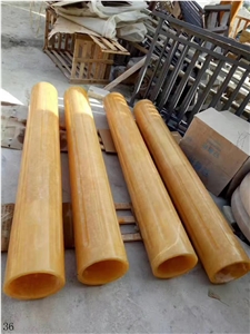 Honey Yellow Onyxn Staircase Balustrade Handrail