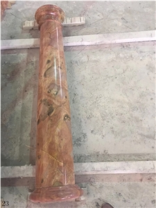 Idasar Brown Marble Roman Hollow Colunm Pillar