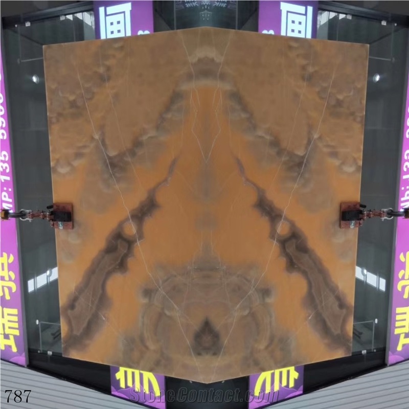 Iran Bojnord Orange Onyx Onice Nuvolato Persi