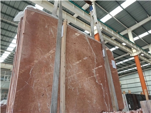 Iran Coral Red Marble Slab in China Stone Market