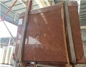 Iran Coral Red Marble Slab in China Stone Market
