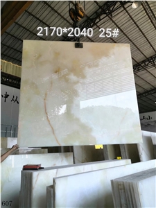 Iran White Snow Onyx Persian Jade Onix Slab Tile