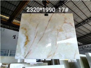 Iran White Snow Onyx Persian Jade Onix Slab Tile