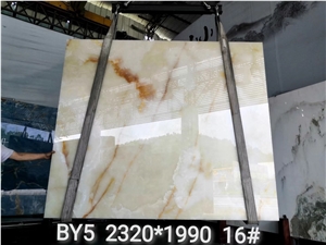 Iran White Snow Onyx Persian Jade Onix Slab Tile