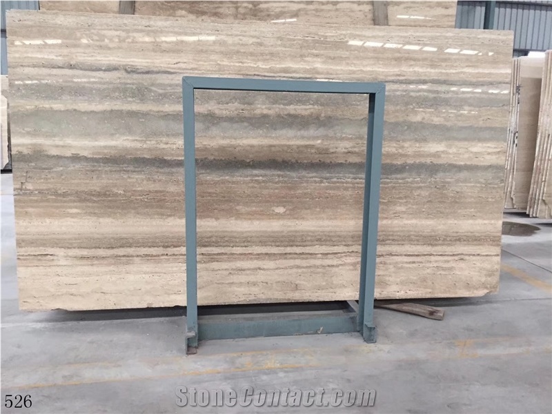 Italy Roman Silver Travertine Fosse Travertino Slab Tile