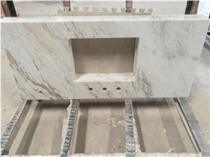 Jazz White Marble Countertop Island Top