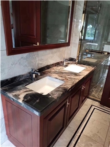 Louis Gray Agate Marble Sideboard Cabinet Top