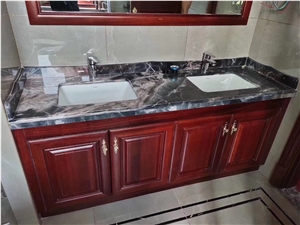 Louis Gray Agate Marble Sideboard Cabinet Top