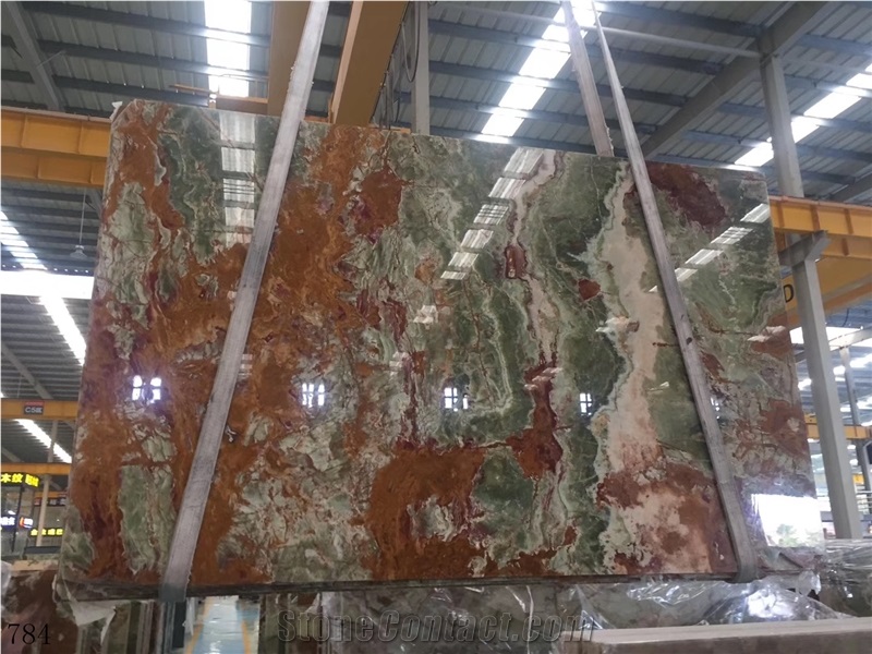 Multicolor Ancient Green Onyx Onice Verde Scuro