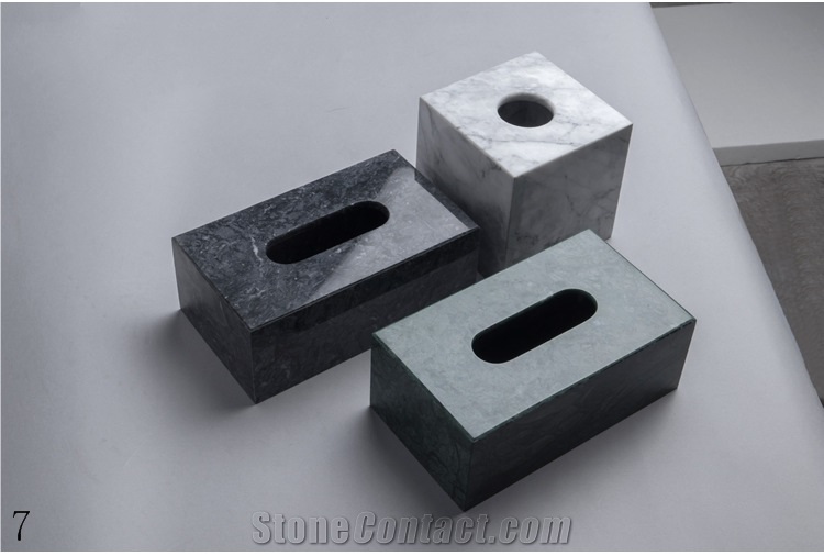 Natrual Marble Stone Tissue Paper Box