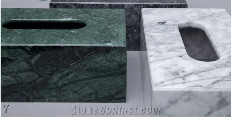 Natrual Marble Stone Tissue Paper Box