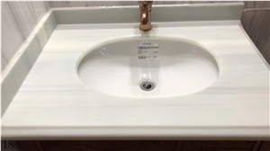 Natural Stone White Marble Countertop Vanity Top