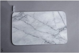 Natural Stone White Marble Tray Dish Plate Artware