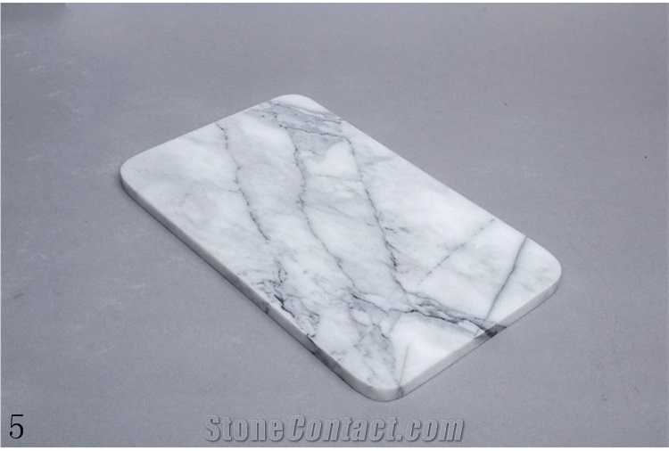 Natural Stone White Marble Tray Dish Plate Artware