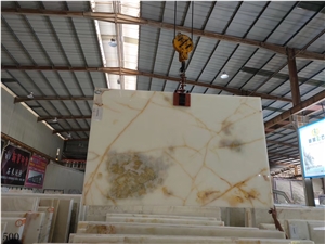 Onice Bianco Iran White Onyx Slab Wall Tile Floor