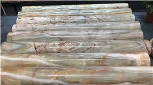 Onice Di Sicilia Yellow Onyx Jade Stair Balustrade