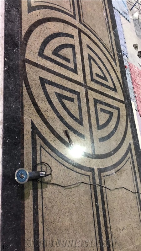 Onice Verde Persiano Round Waterjet Medallion