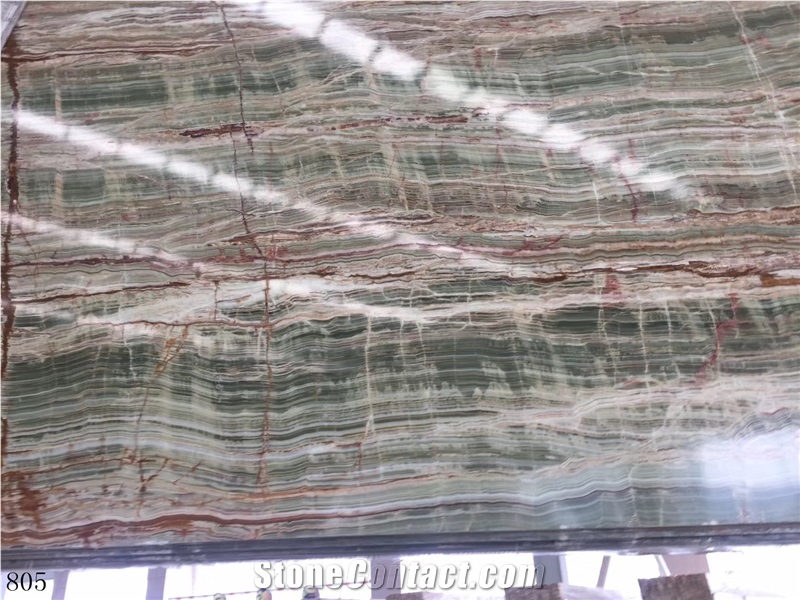 Pakistan Onice Smeraldo Green Verde Onyx Slab Tile