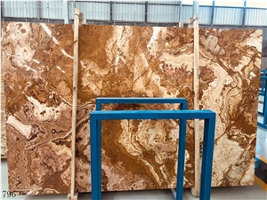 Persian Tiger Onyx Wooden Onix Slab in China