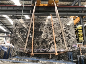 Saint Jean Fleury Panda Grey Brown Marble Slab