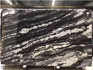 Space Black Cosmic Granite Slab Walling Tile Use