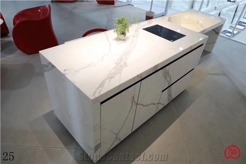 Statuary White Marble Kitchen Worktop Countertop