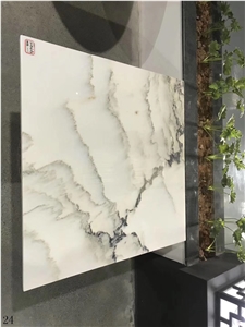 Stone Landscape White Marble Table Top Bar Desk