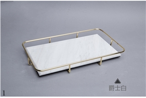 Stone Rectangle Marble Storage Plate Dish Saucer