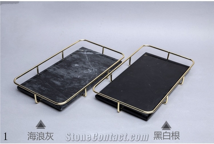 Stone Rectangle Marble Storage Plate Dish Saucer