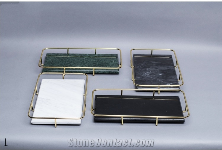 Stone Rectangle Marble Storage Plate Dish Saucer