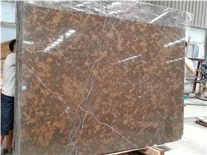 Tardos Brown Golden Coffee Marble Slab in China