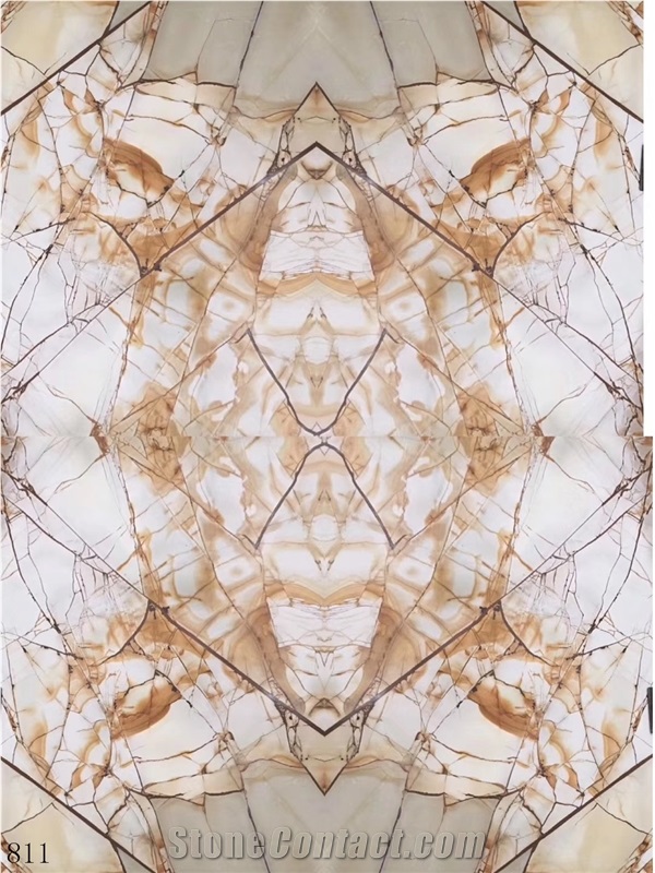 Teak Wood Marble Picasso Gold Yellow Stone Slab
