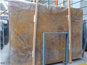 Tropical Oro Marble Van Gogh Gold Slab Wall Tiles