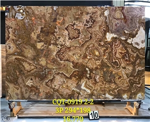 Turkey Tiger Onyx Sivas Multicolor Onix Slab Wall
