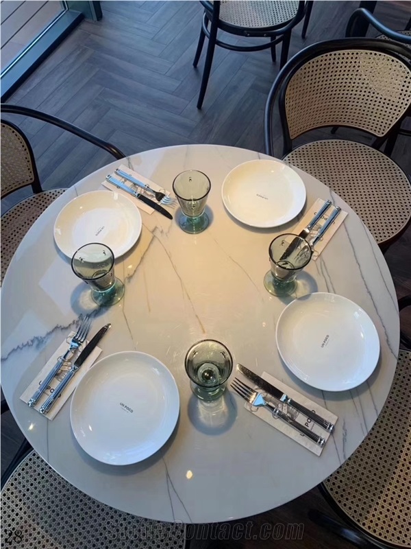 White Marble Kitchen Bar Top Worktop Desk Tops