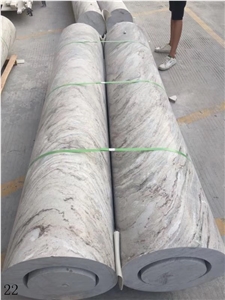 White Marble Natural Stone Column Pillar Pilaster