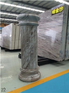 White Marble Natural Stone Column Pillar Pilaster