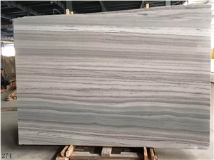 White Sands Wood Grain Marble Step Floor Tile Slab