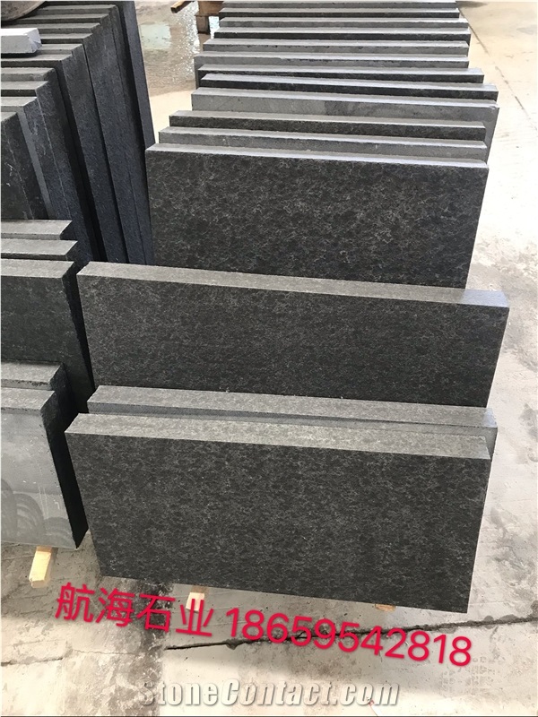 Vietnam Black Basalt Slabs & Tiles Water Jet Floor