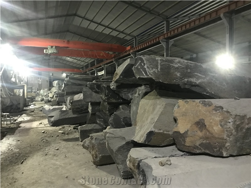 Vietnam Black Basalt Slabs & Tiles Water Jet Floor