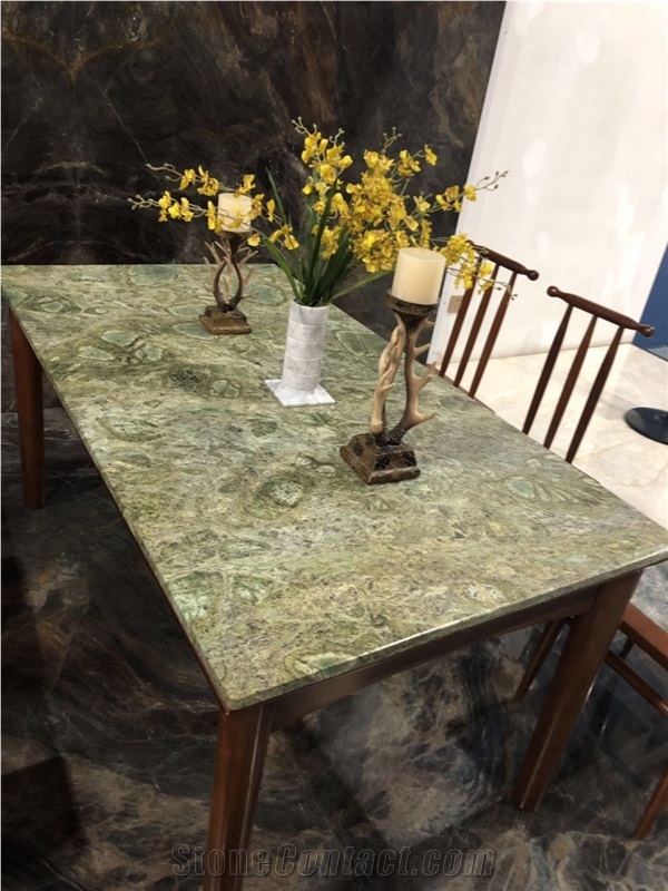 Iran Persian Olive Green Marble Slabs and Tops