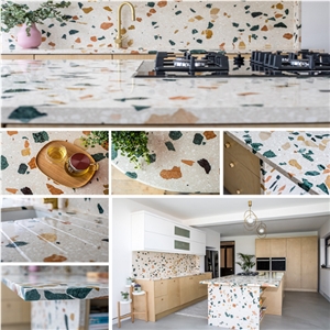Muticolor Cement Flooring Terrazzo Floor Tiles